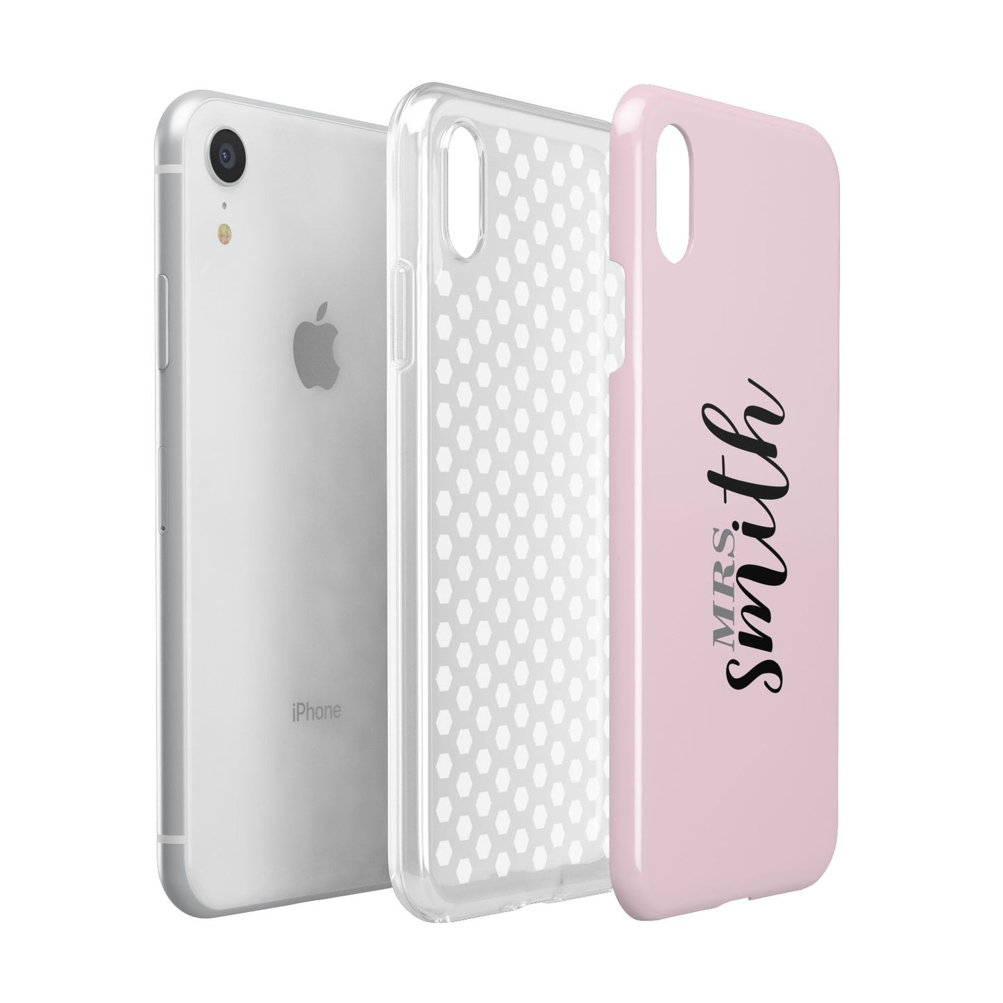 Personalised Bridal Apple iPhone XR White 3D Tough Case Expanded view