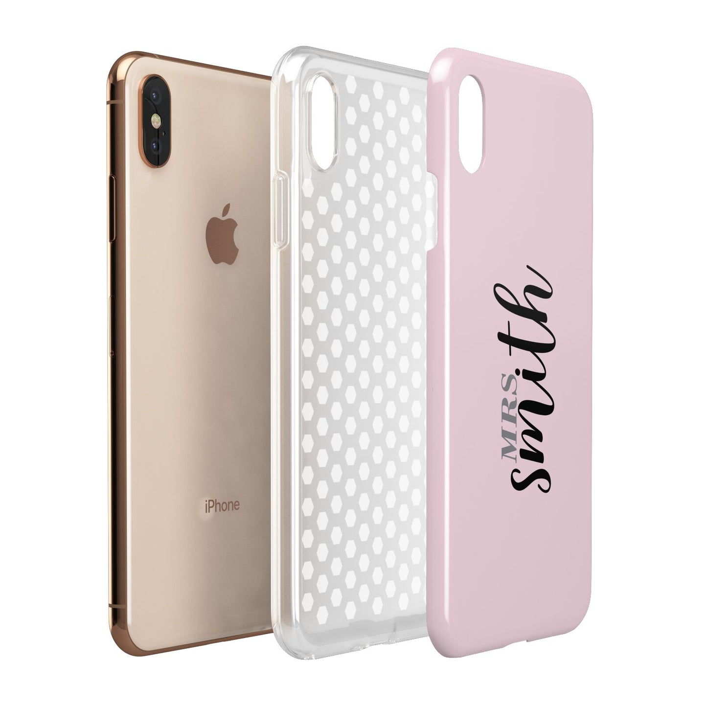 Personalised Bridal Apple iPhone Xs Max 3D Tough Case Expanded View