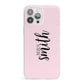 Personalised Bridal iPhone 13 Pro Max Clear Bumper Case