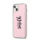 Personalised Bridal iPhone 14 Plus Clear Tough Case Starlight Angled Image