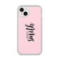 Personalised Bridal iPhone 14 Plus Clear Tough Case Starlight