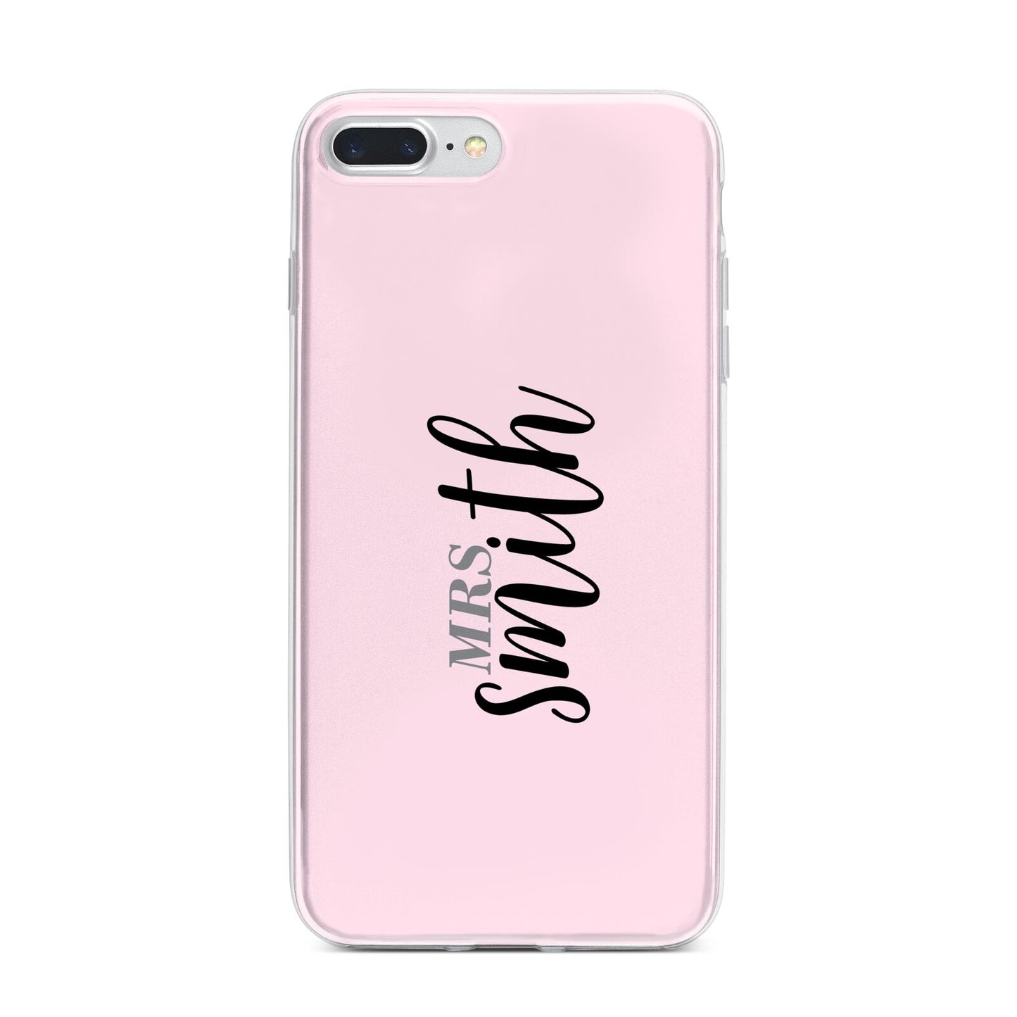 Personalised Bridal iPhone 7 Plus Bumper Case on Silver iPhone