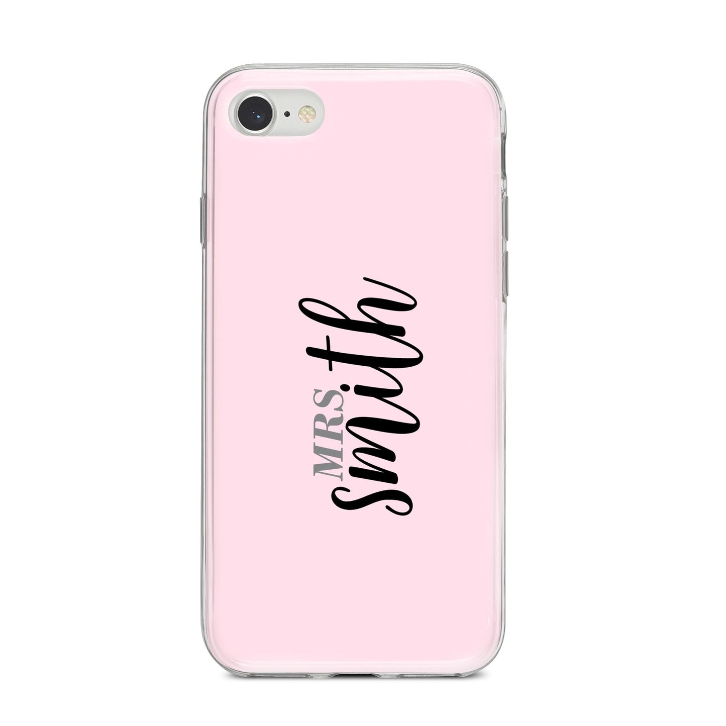 Personalised Bridal iPhone 8 Bumper Case on Silver iPhone