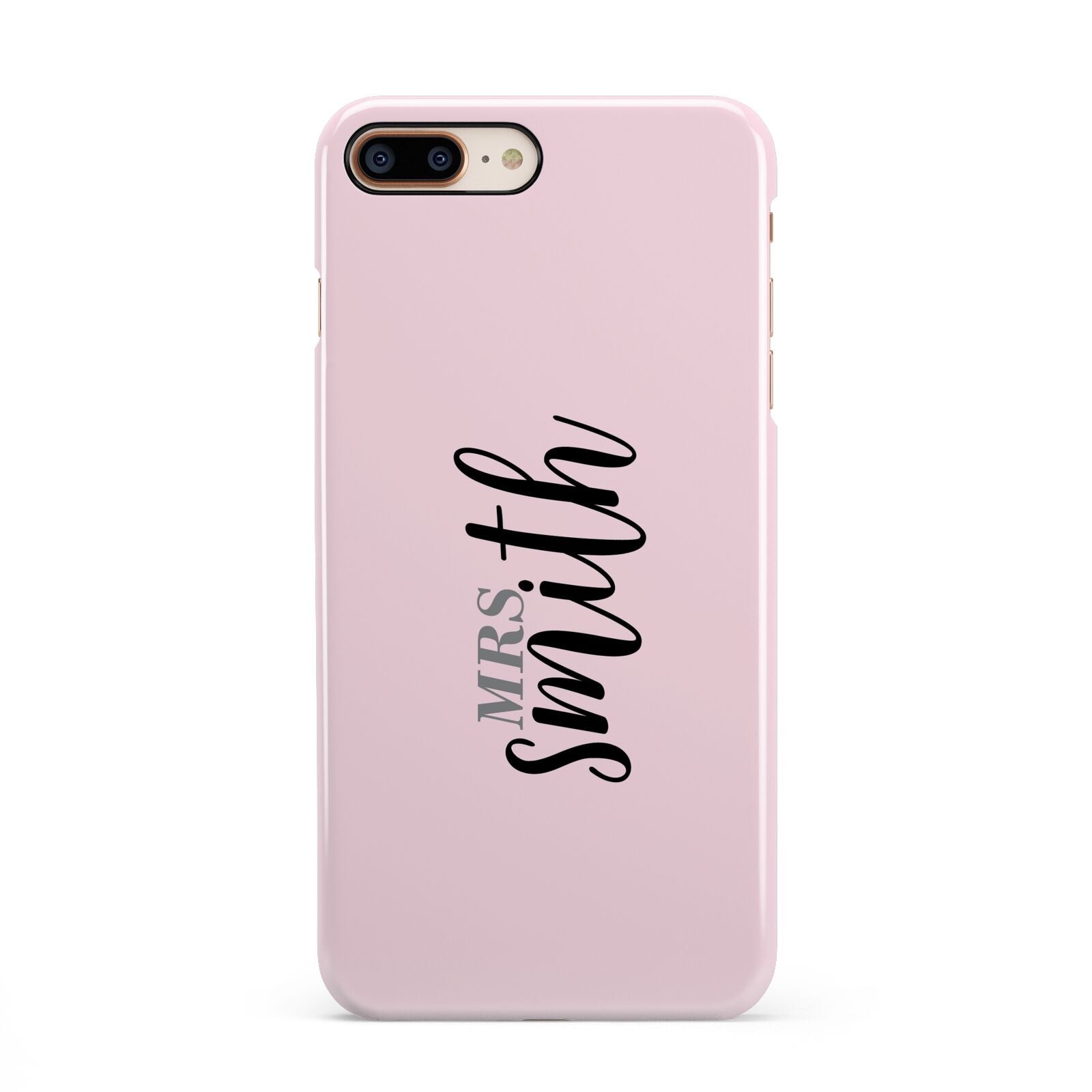 Personalised Bridal iPhone 8 Plus 3D Snap Case on Gold Phone