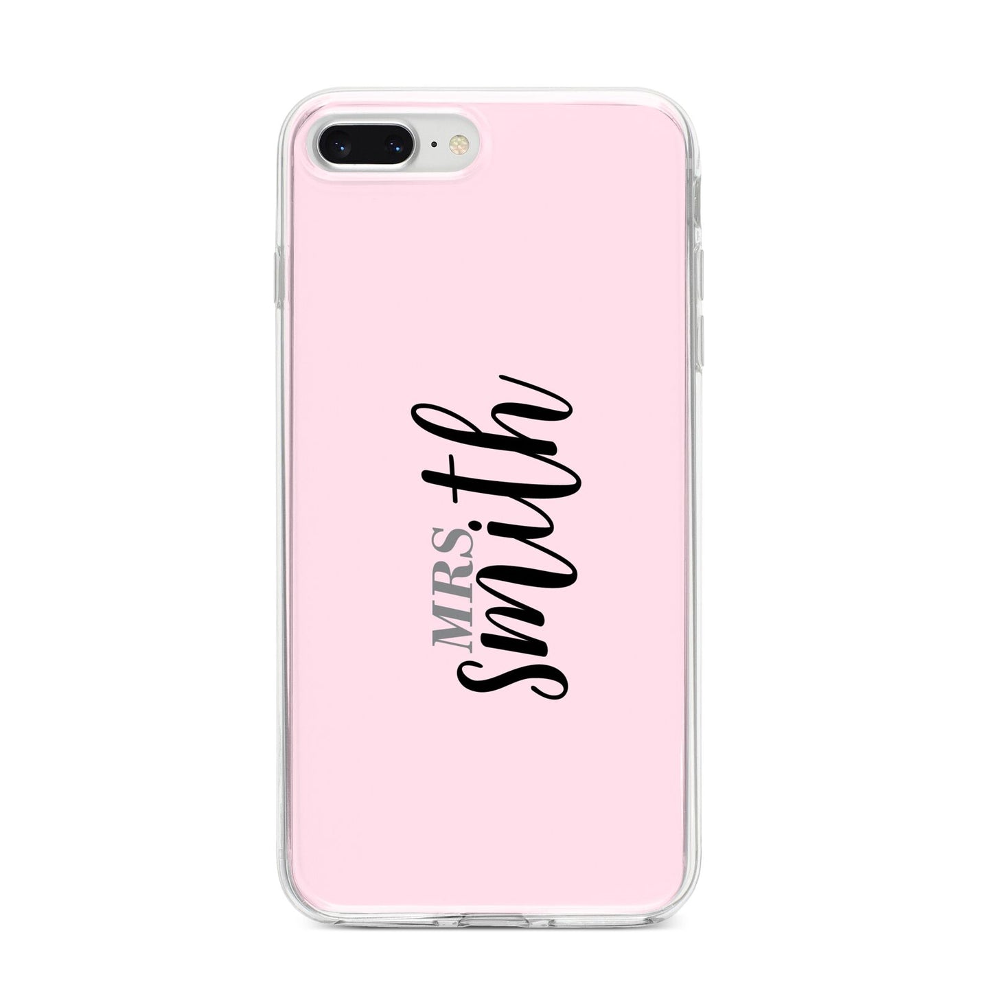 Personalised Bridal iPhone 8 Plus Bumper Case on Silver iPhone