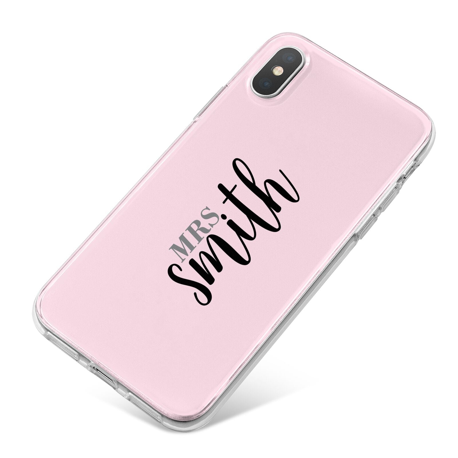 Personalised Bridal iPhone X Bumper Case on Silver iPhone