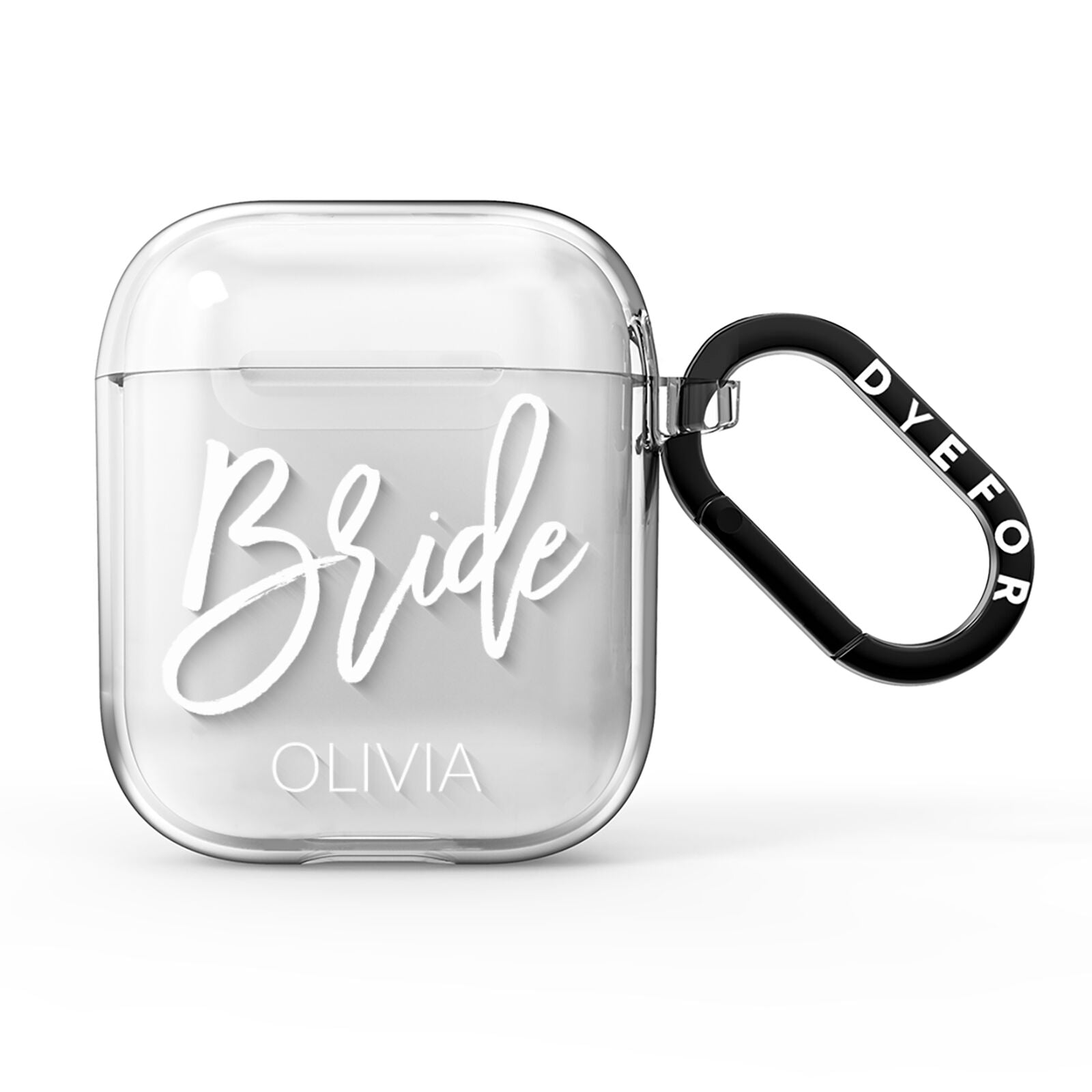 Personalised Bride AirPods Clear Case