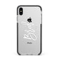 Personalised Bride Apple iPhone Xs Max Impact Case Black Edge on Silver Phone