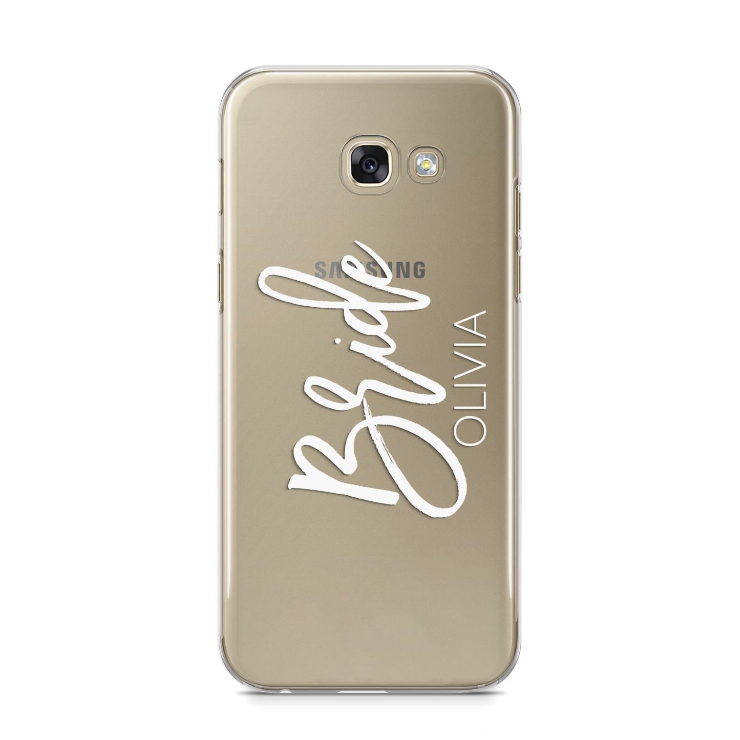 Personalised Bride Samsung Galaxy A5 2017 Case on gold phone