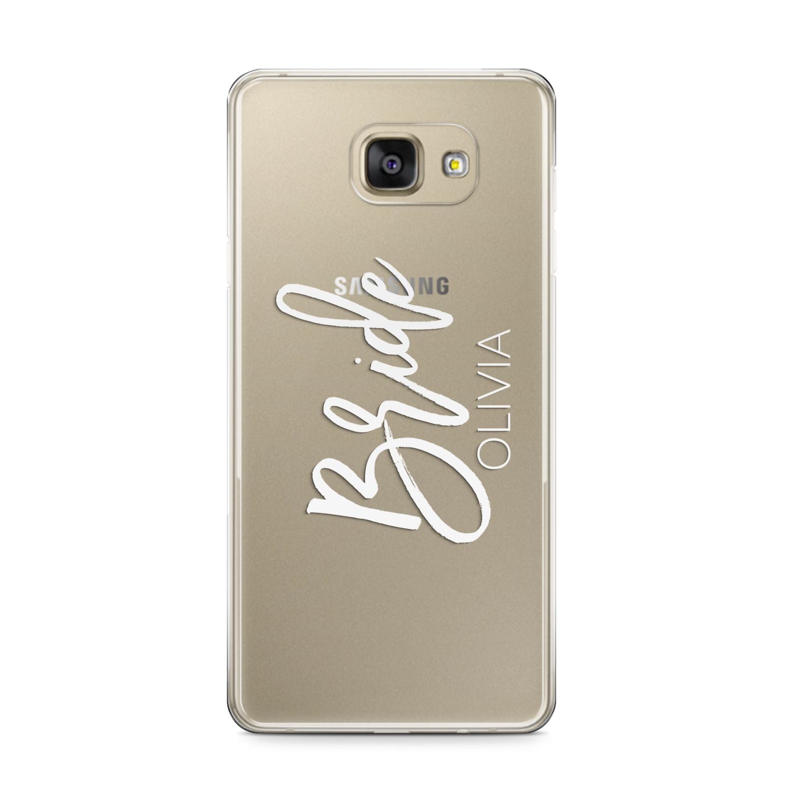 Personalised Bride Samsung Galaxy A9 2016 Case on gold phone