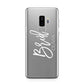 Personalised Bride Samsung Galaxy S9 Plus Case on Silver phone