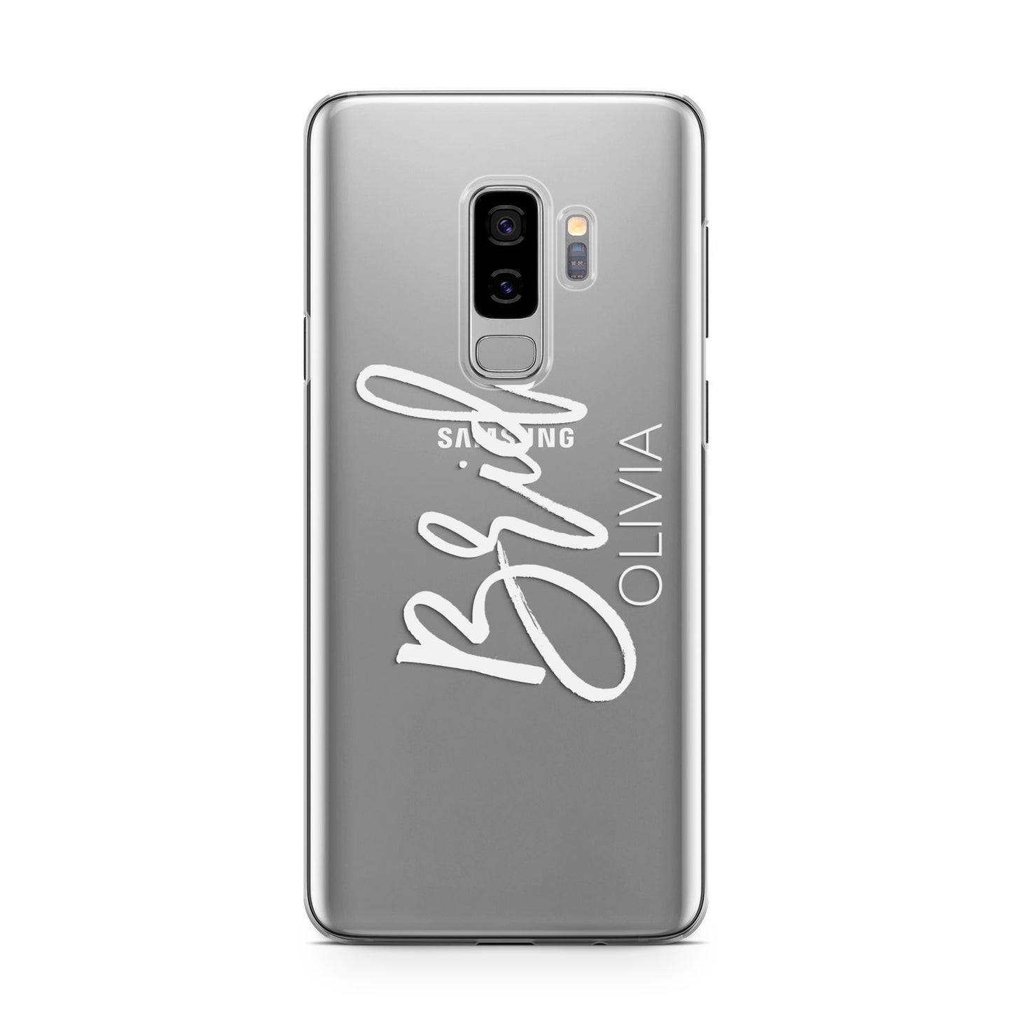 Personalised Bride Samsung Galaxy S9 Plus Case on Silver phone