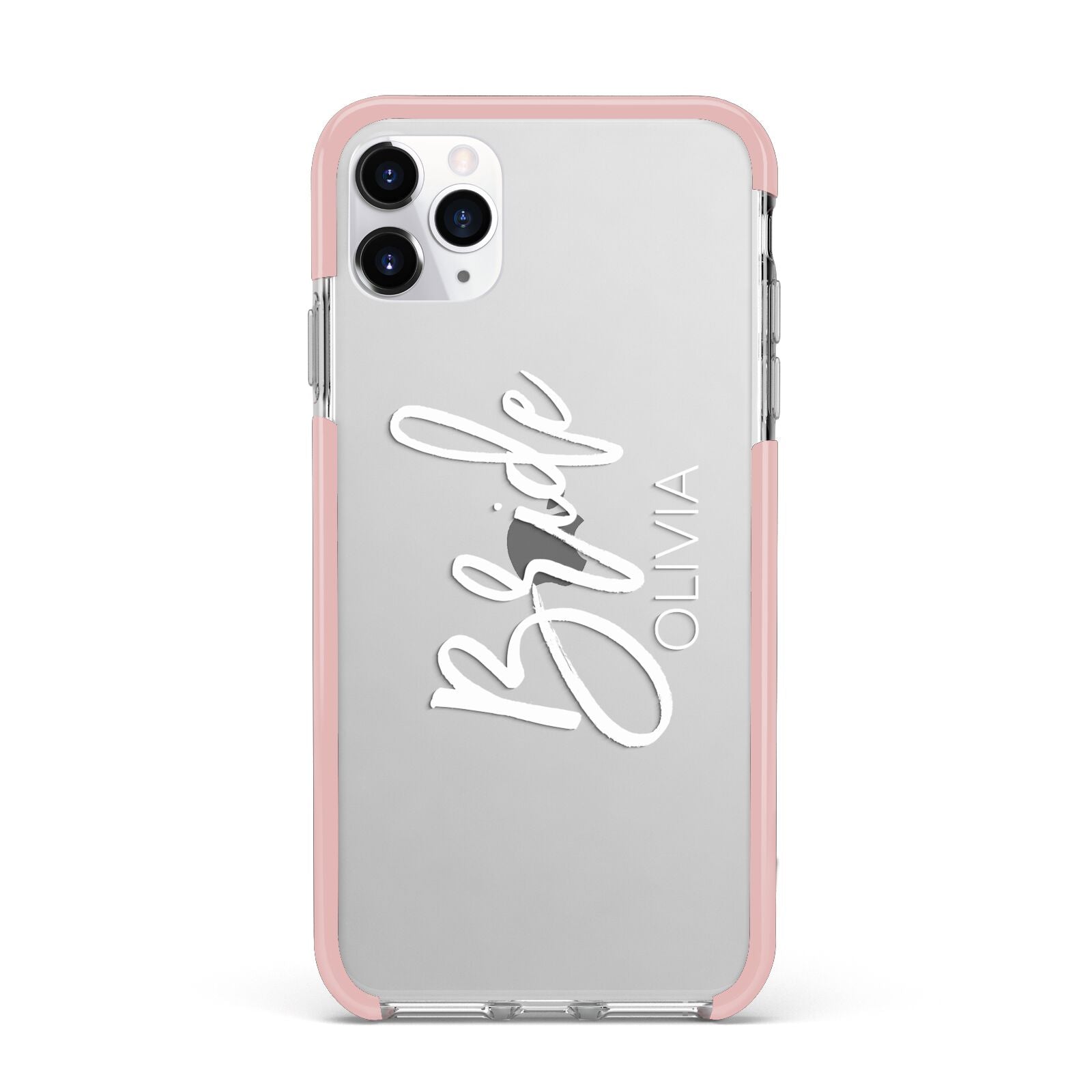 Personalised Bride iPhone 11 Pro Max Impact Pink Edge Case