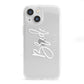 Personalised Bride iPhone 13 Mini Clear Bumper Case