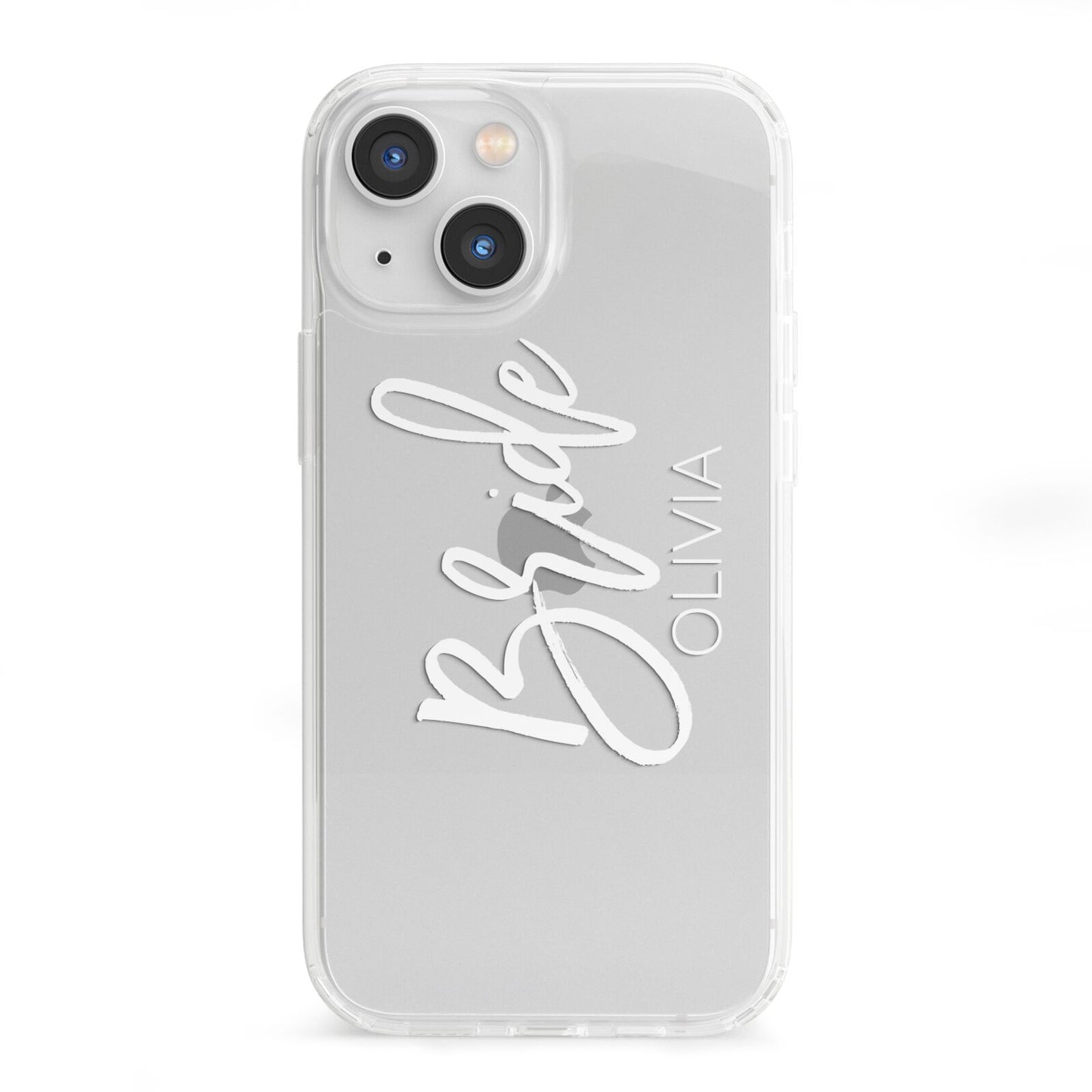 Personalised Bride iPhone 13 Mini Clear Bumper Case
