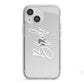Personalised Bride iPhone 13 Mini TPU Impact Case with White Edges
