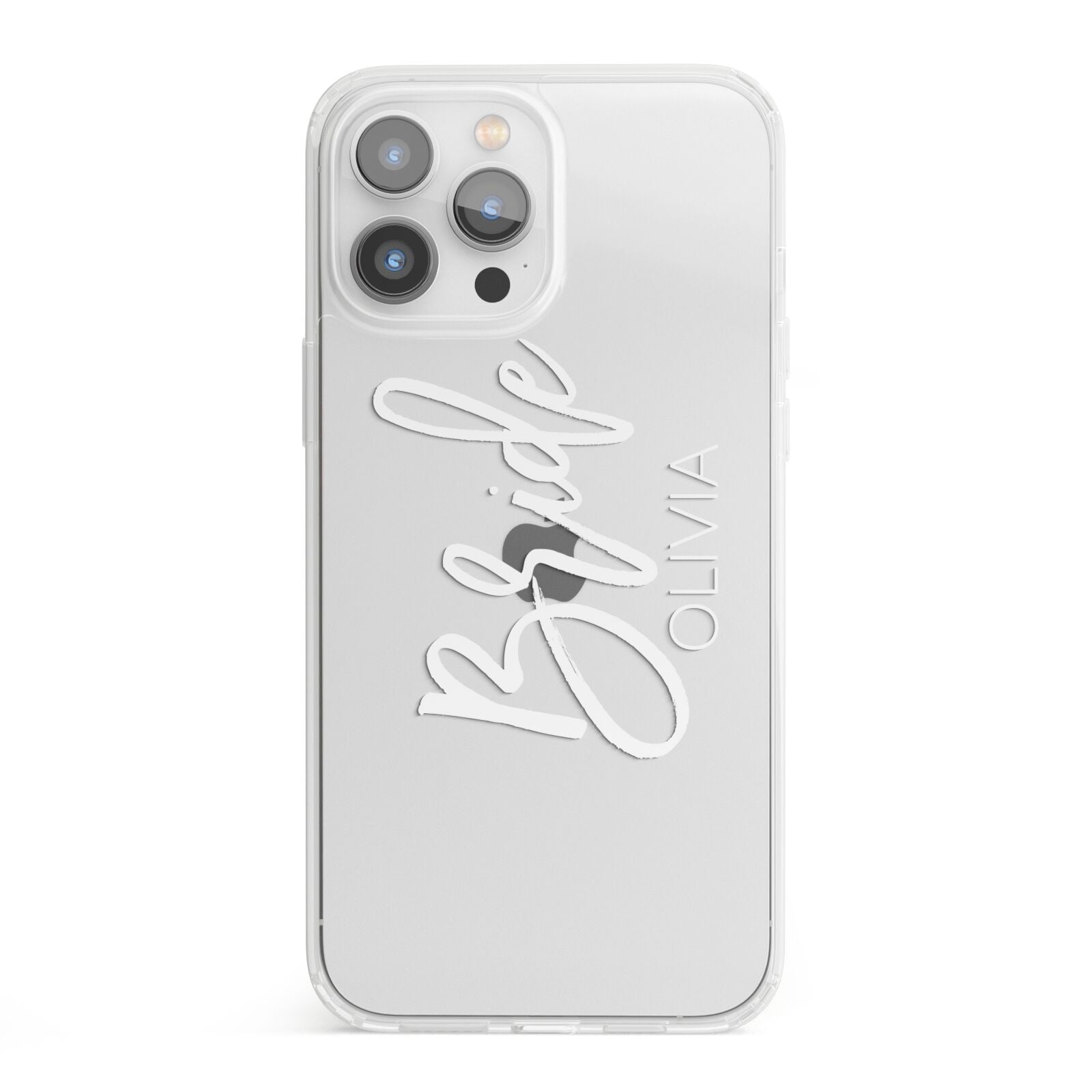 Personalised Bride iPhone 13 Pro Max Clear Bumper Case