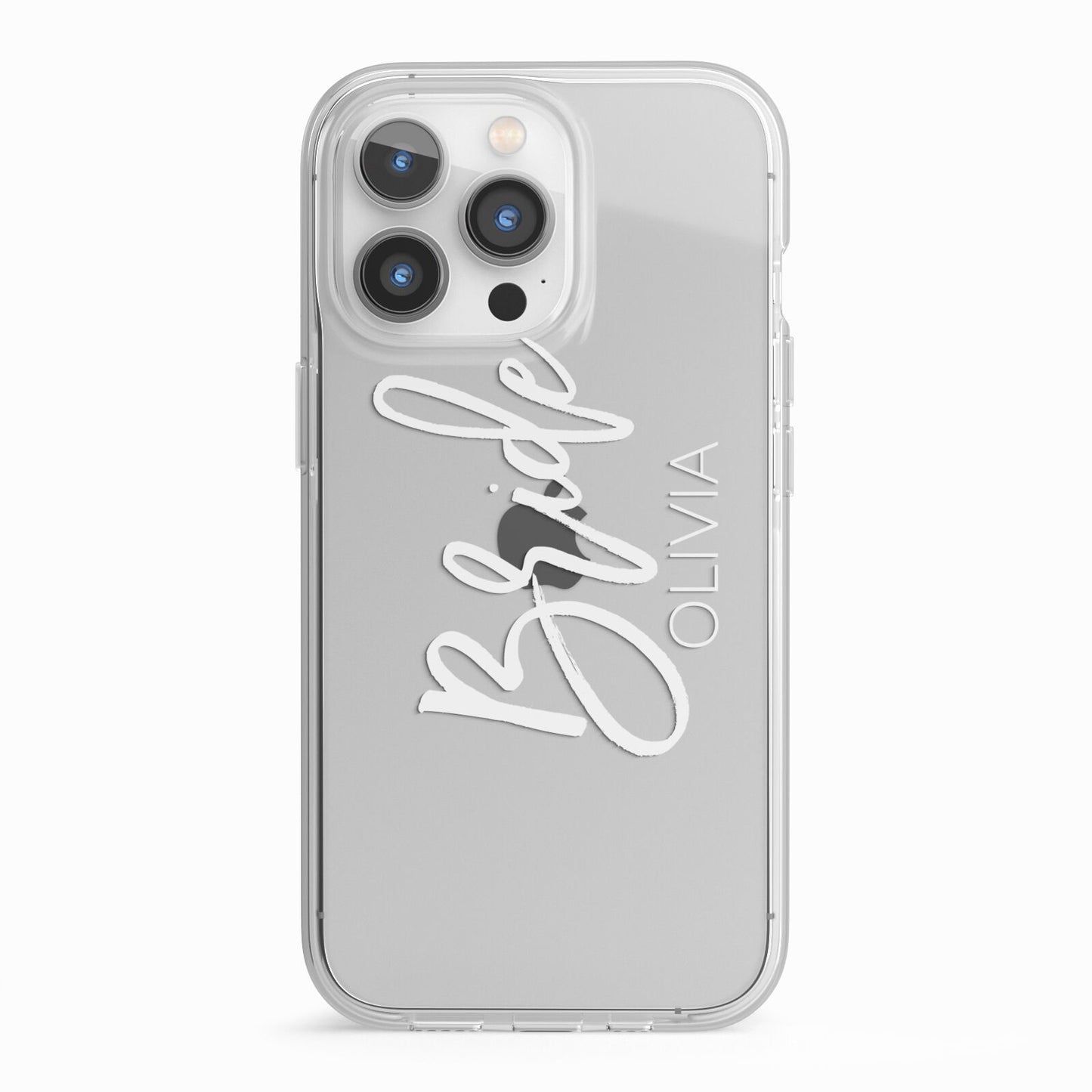 Personalised Bride iPhone 13 Pro TPU Impact Case with White Edges