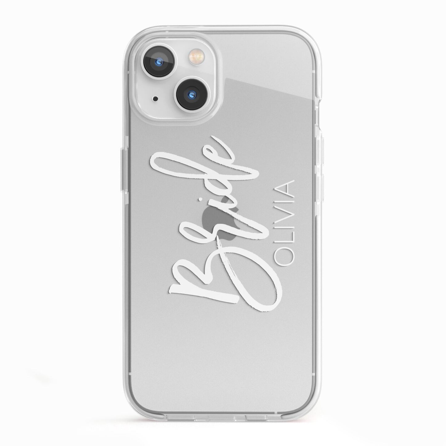 Personalised Bride iPhone 13 TPU Impact Case with White Edges