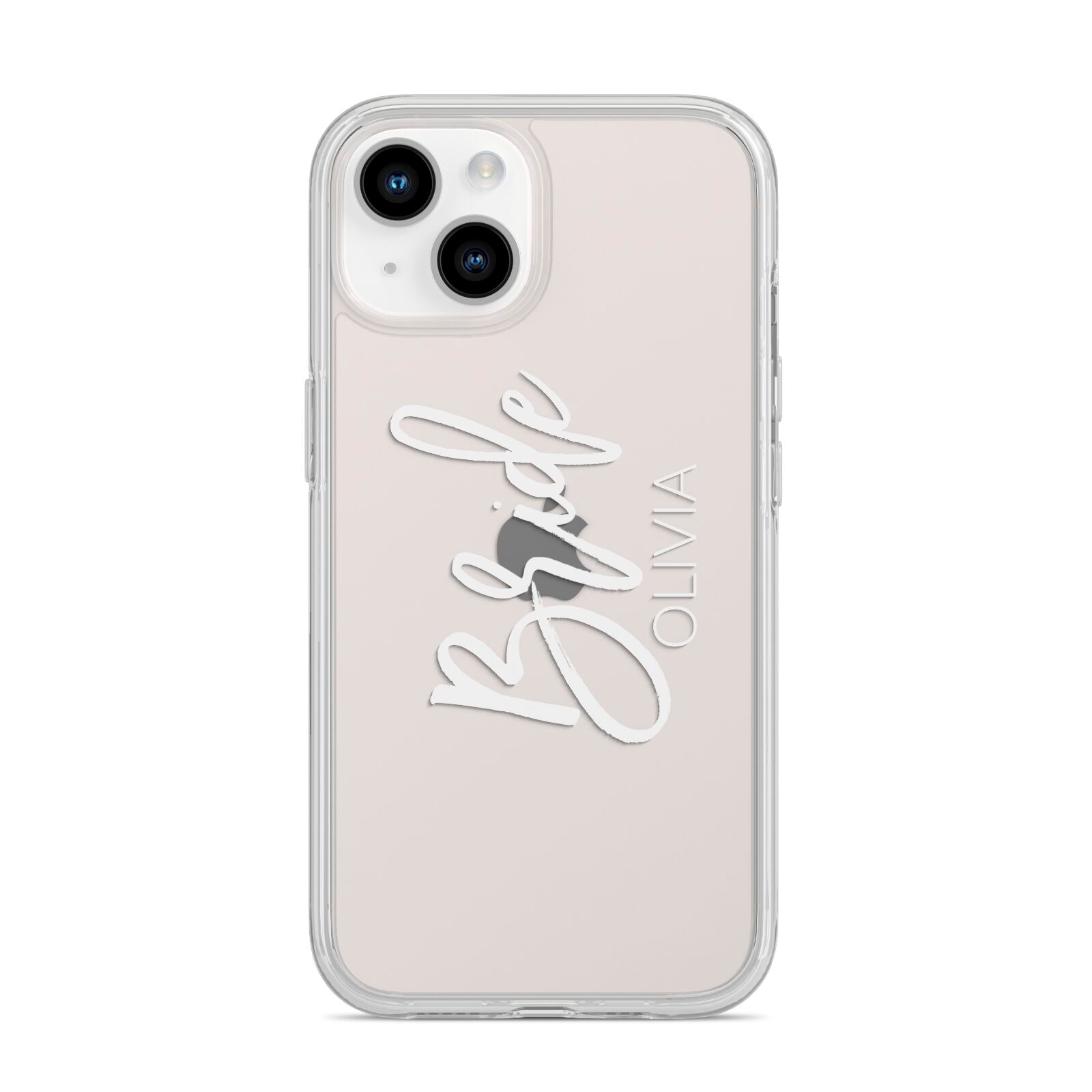 Personalised Bride iPhone 14 Clear Tough Case Starlight