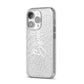Personalised Bride iPhone 14 Pro Glitter Tough Case Silver Angled Image