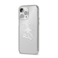 Personalised Bride iPhone 14 Pro Max Clear Tough Case Silver Angled Image