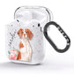 Personalised Brittany Dog AirPods Glitter Case Side Image