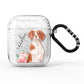 Personalised Brittany Dog AirPods Glitter Case