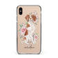Personalised Brittany Dog Apple iPhone Xs Max Impact Case Black Edge on Gold Phone