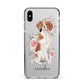 Personalised Brittany Dog Apple iPhone Xs Max Impact Case Black Edge on Silver Phone
