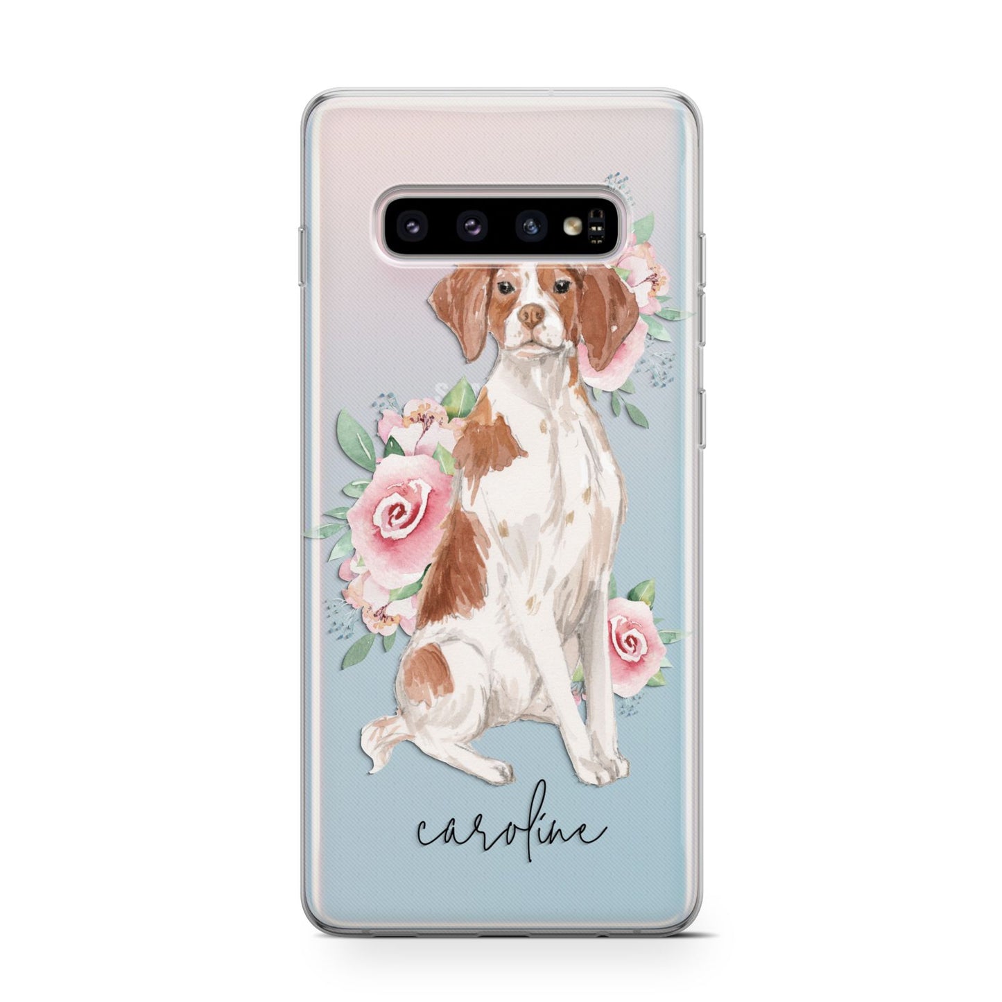 Personalised Brittany Dog Samsung Galaxy S10 Case