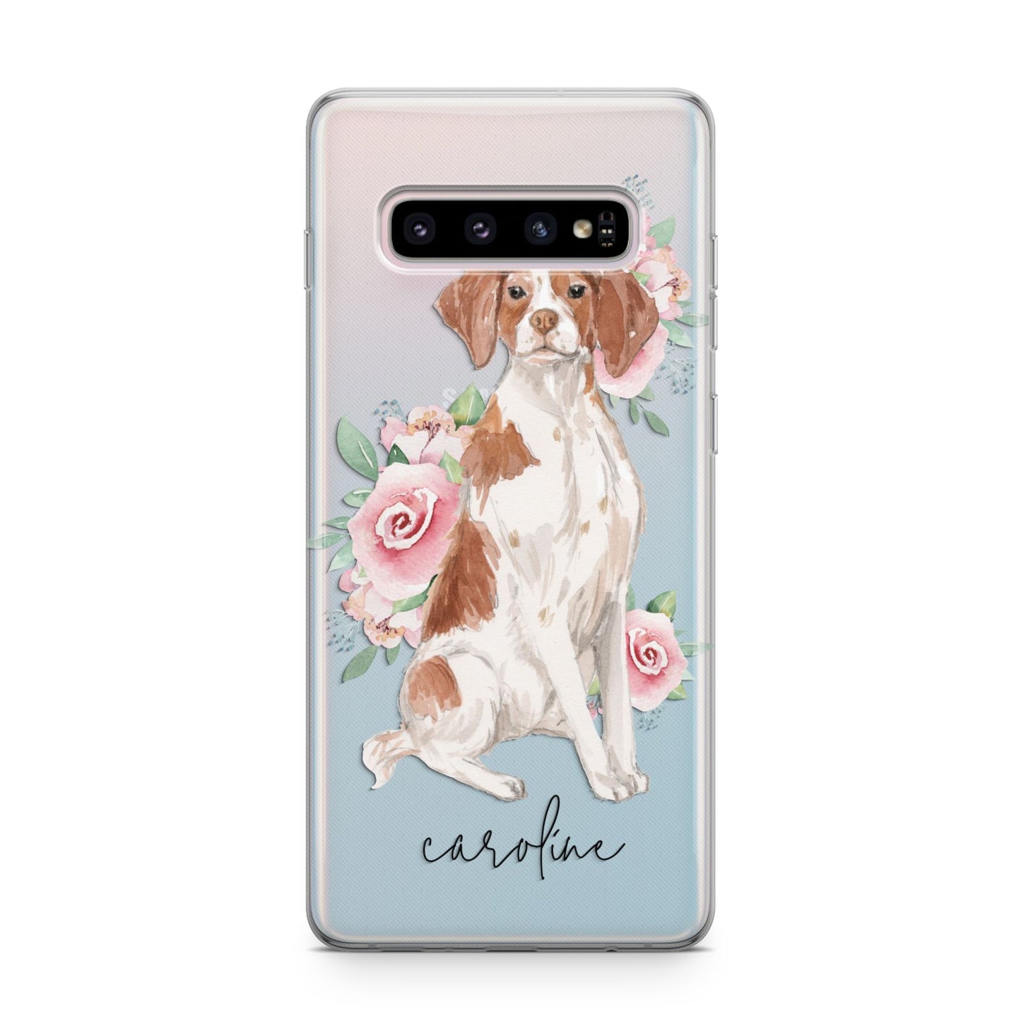 Personalised Brittany Dog Samsung Galaxy S10 Plus Case