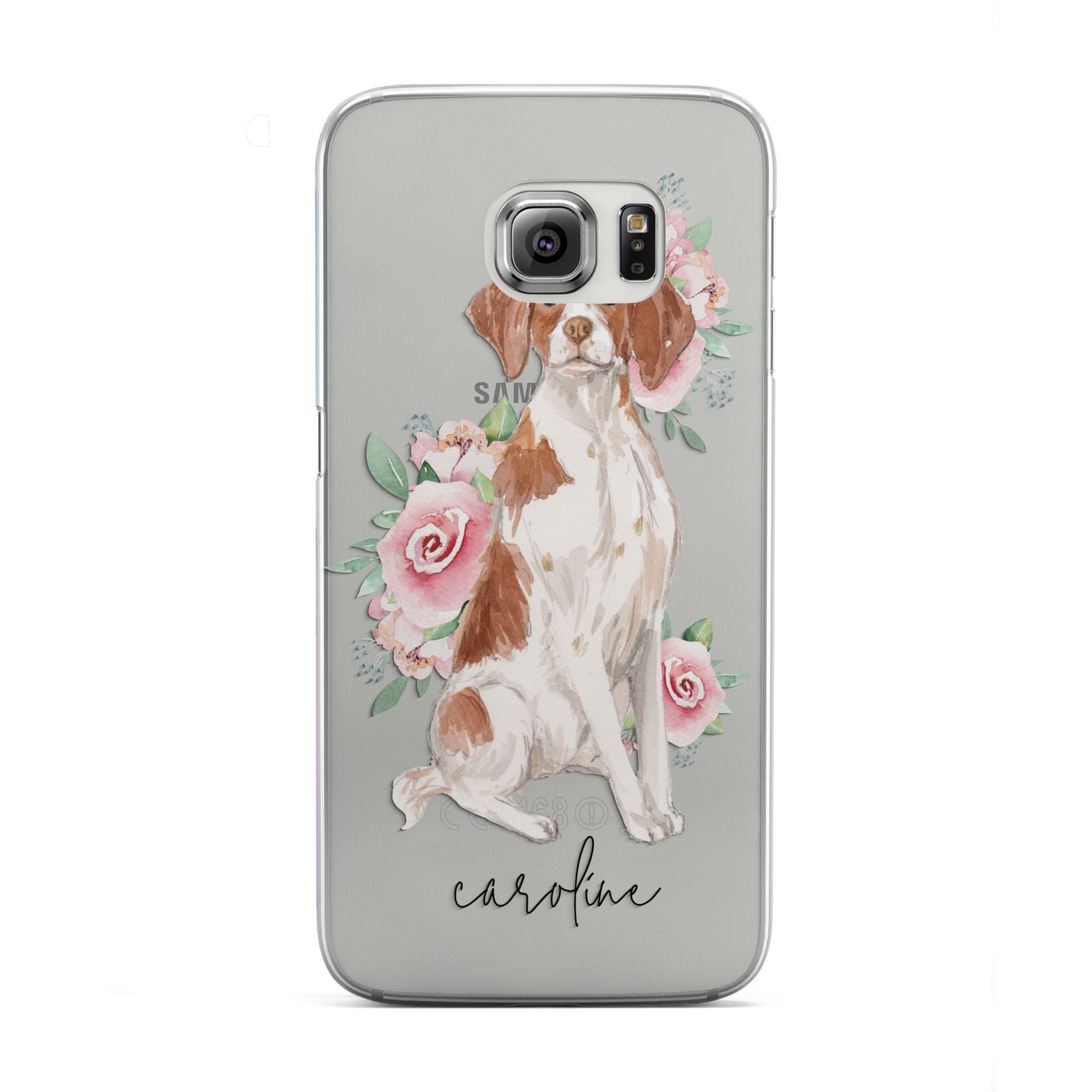 Personalised Brittany Dog Samsung Galaxy S6 Edge Case