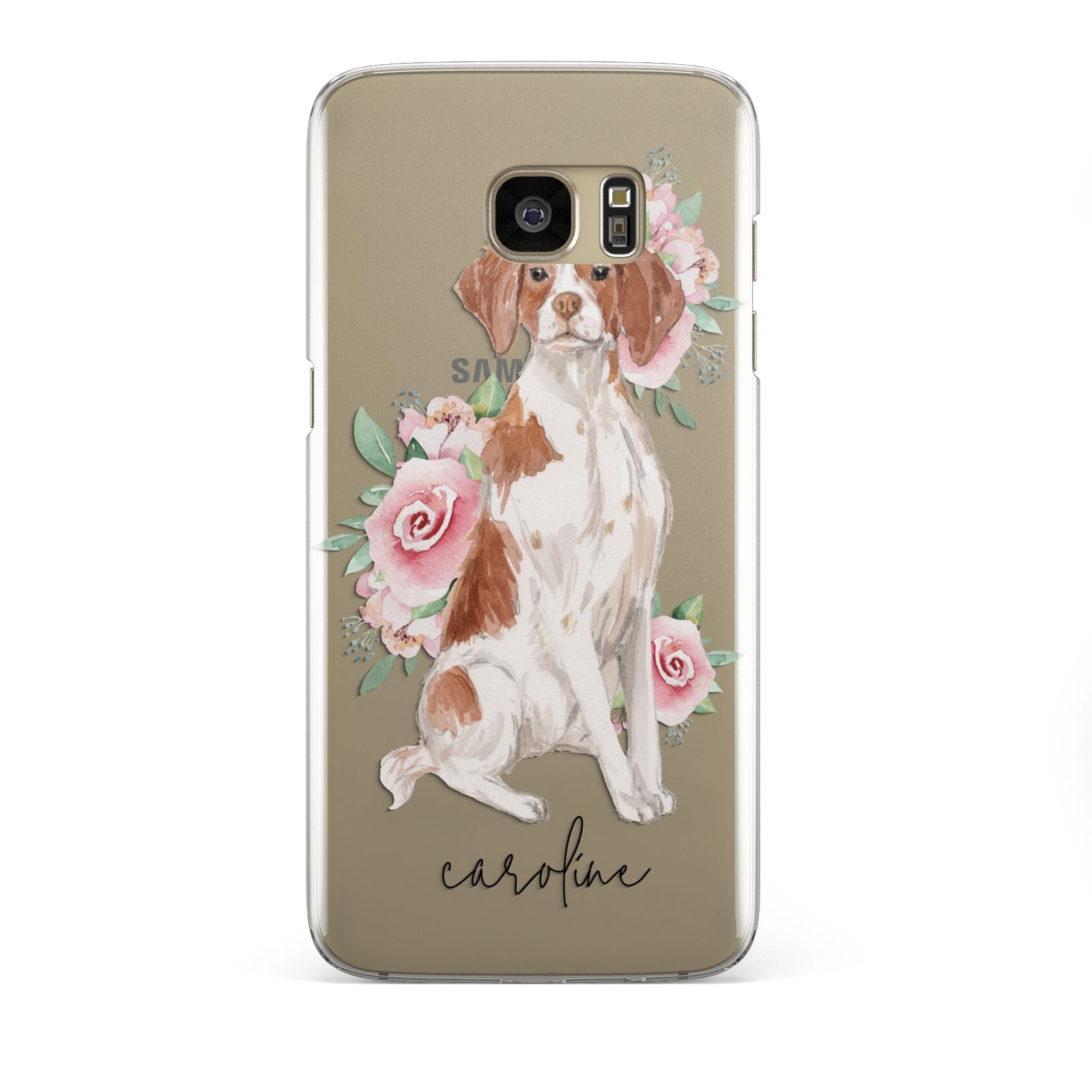 Personalised Brittany Dog Samsung Galaxy S7 Edge Case