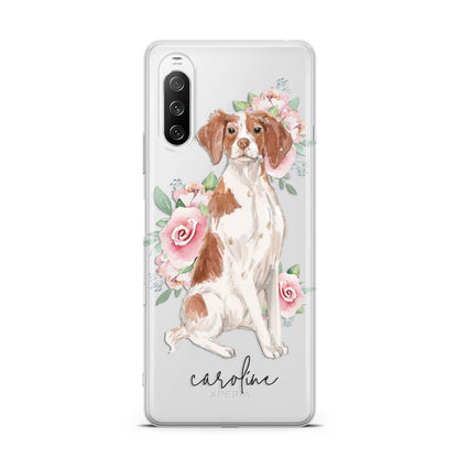 Personalised Brittany Dog Sony Xperia 10 III Case