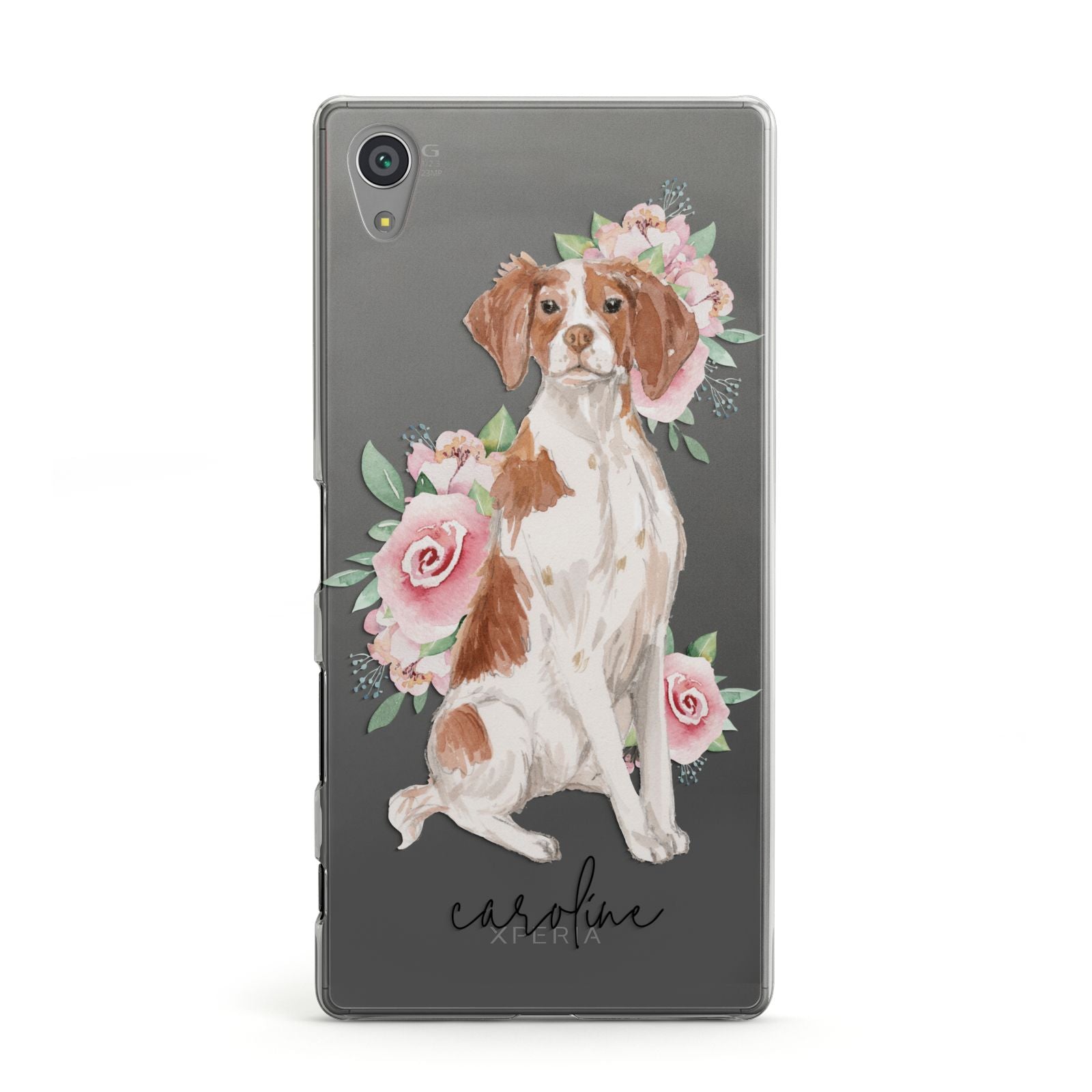 Personalised Brittany Dog Sony Xperia Case