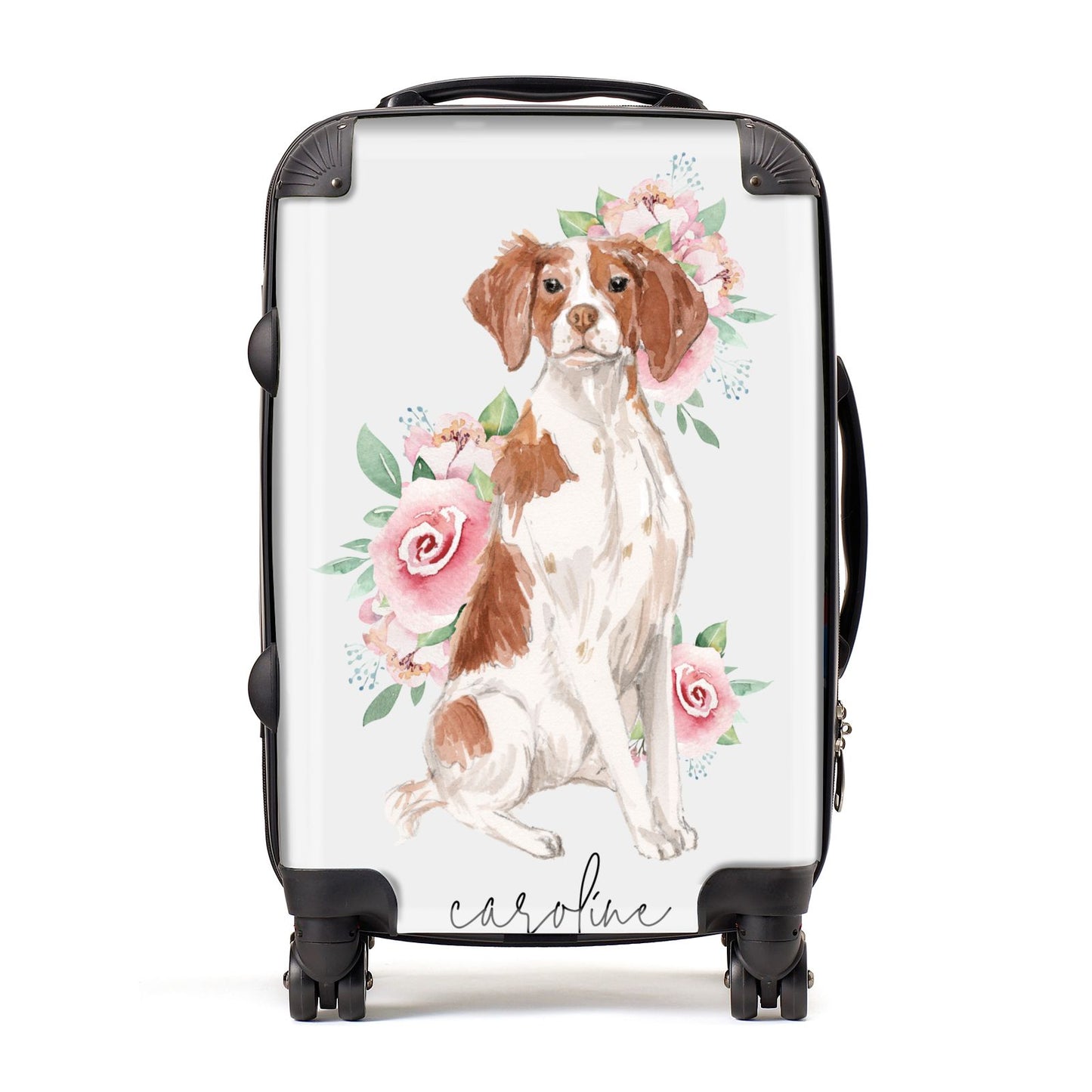 Personalised Brittany Dog Suitcase