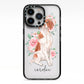 Personalised Brittany Dog iPhone 13 Pro Black Impact Case on Silver phone