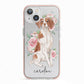 Personalised Brittany Dog iPhone 13 TPU Impact Case with Pink Edges