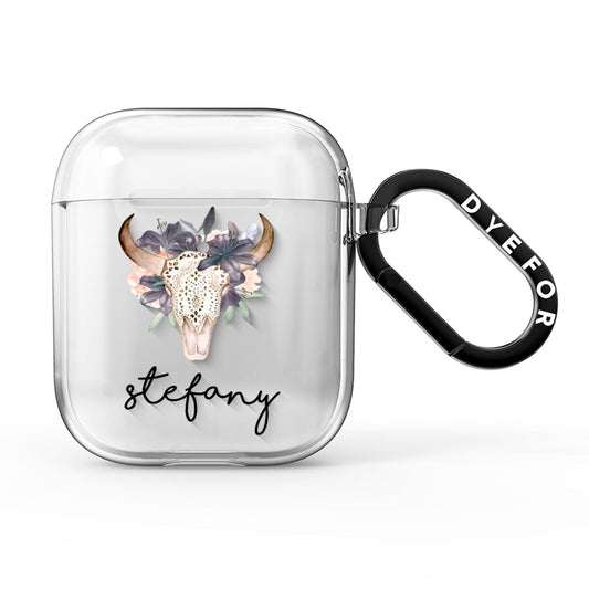 Personalised Bull s Head AirPods Clear Case