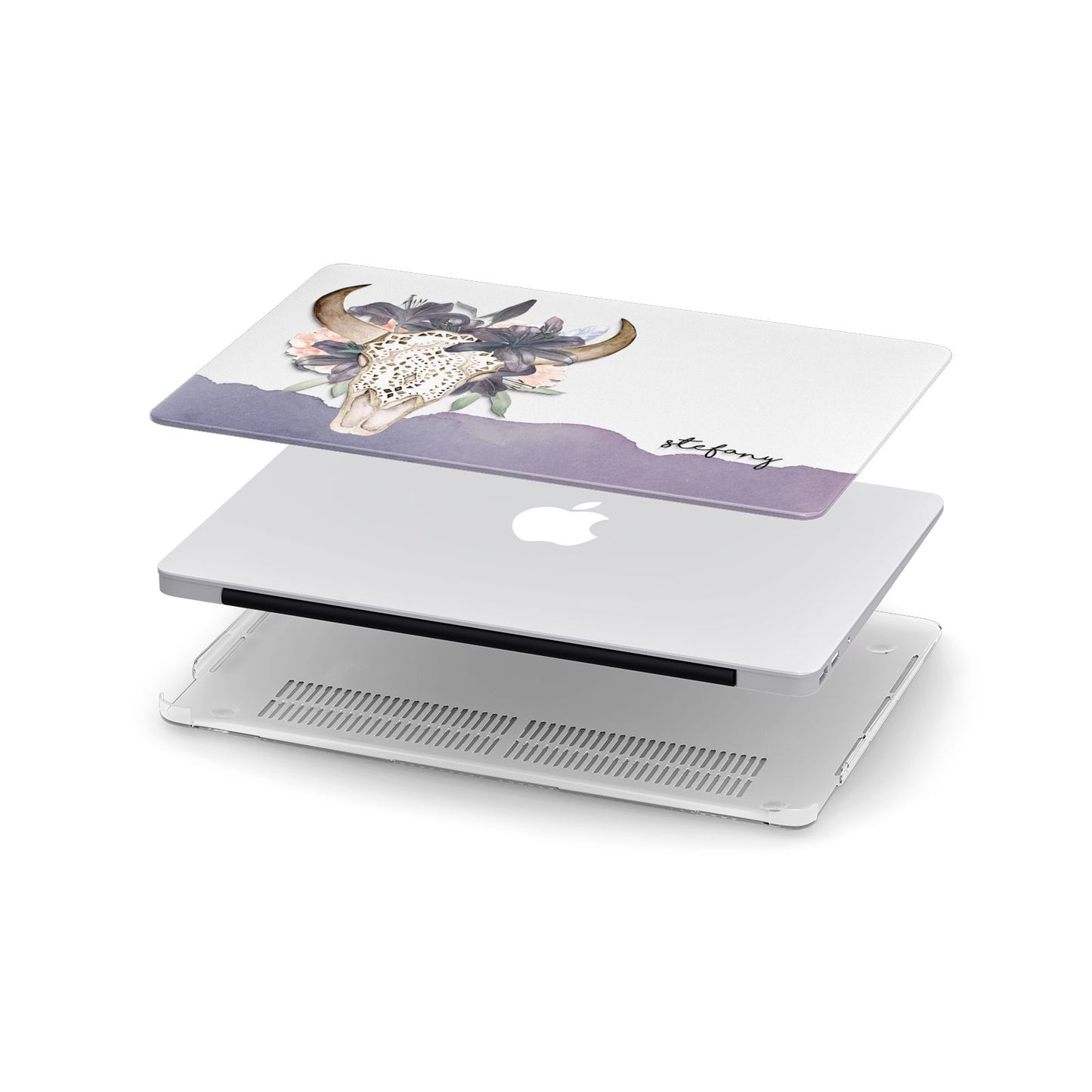 Personalised Bull s Head Apple MacBook Case in Detail