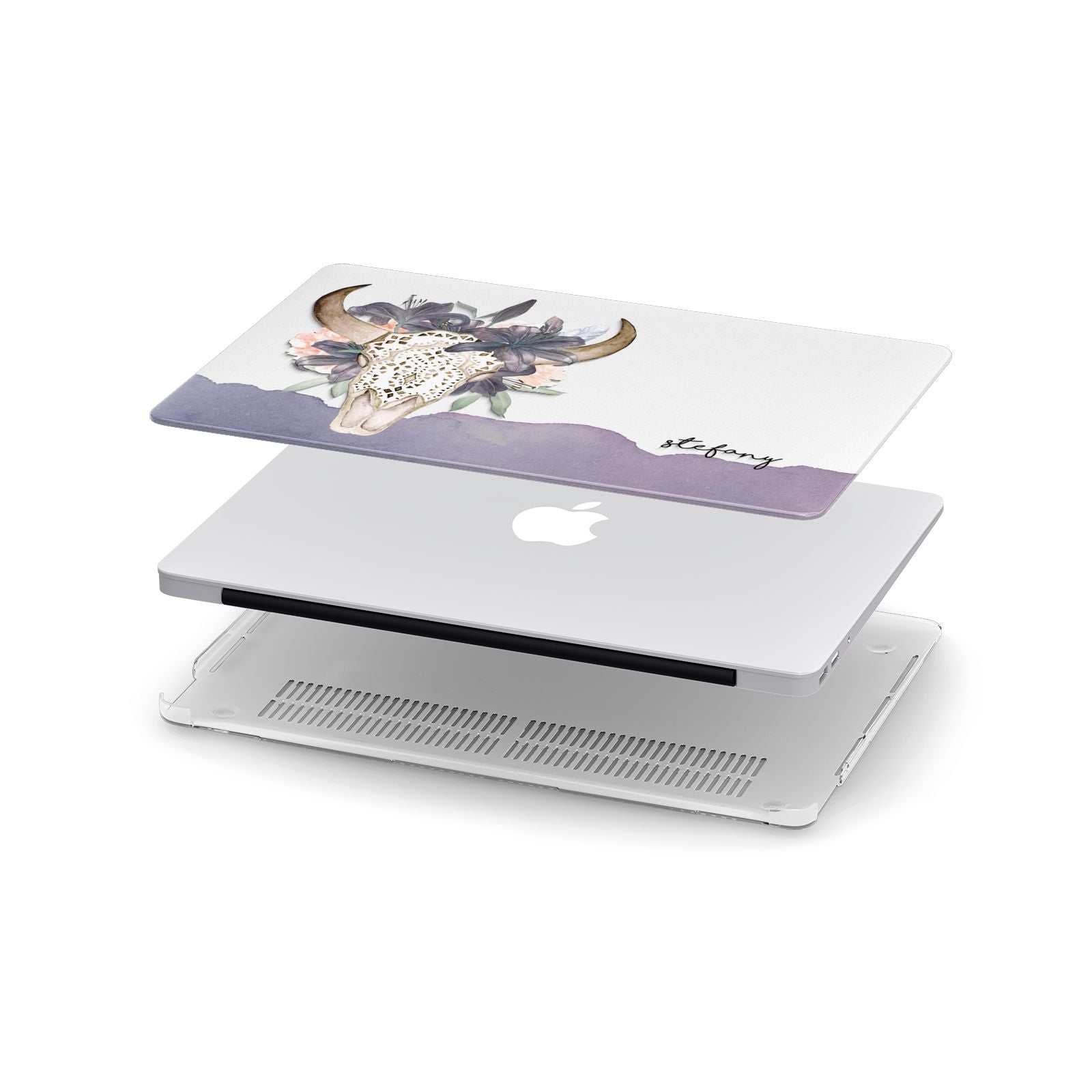 Personalised Bull s Head Apple MacBook Case in Detail