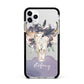 Personalised Bull s Head Apple iPhone 11 Pro Max in Silver with Black Impact Case