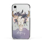 Personalised Bull s Head Apple iPhone XR Impact Case Black Edge on Silver Phone