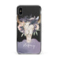 Personalised Bull s Head Apple iPhone Xs Max Impact Case Black Edge on Black Phone