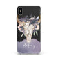 Personalised Bull s Head Apple iPhone Xs Max Impact Case White Edge on Black Phone
