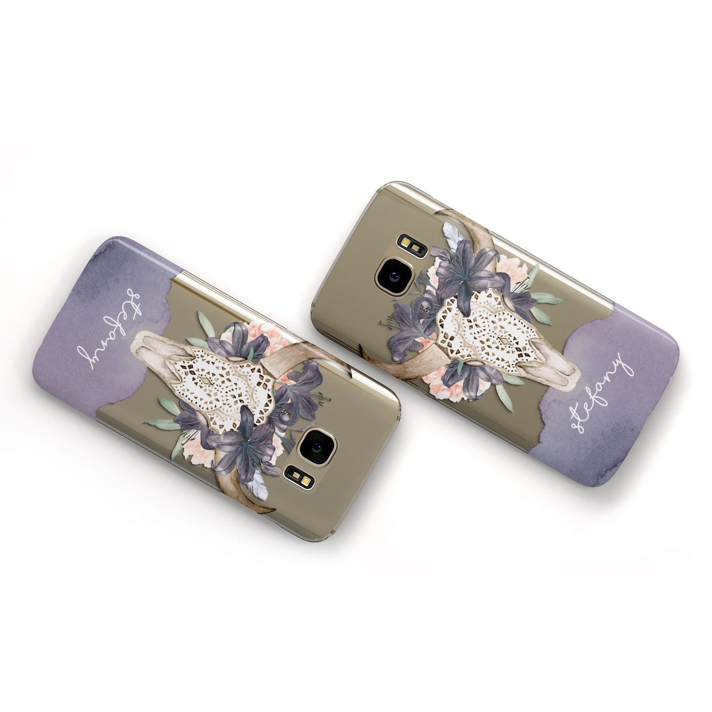 Personalised Bull s Head Samsung Galaxy Case Flat Overview