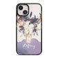 Personalised Bull s Head iPhone 13 Black Impact Case on Silver phone
