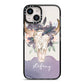 Personalised Bull s Head iPhone 14 Black Impact Case on Silver phone