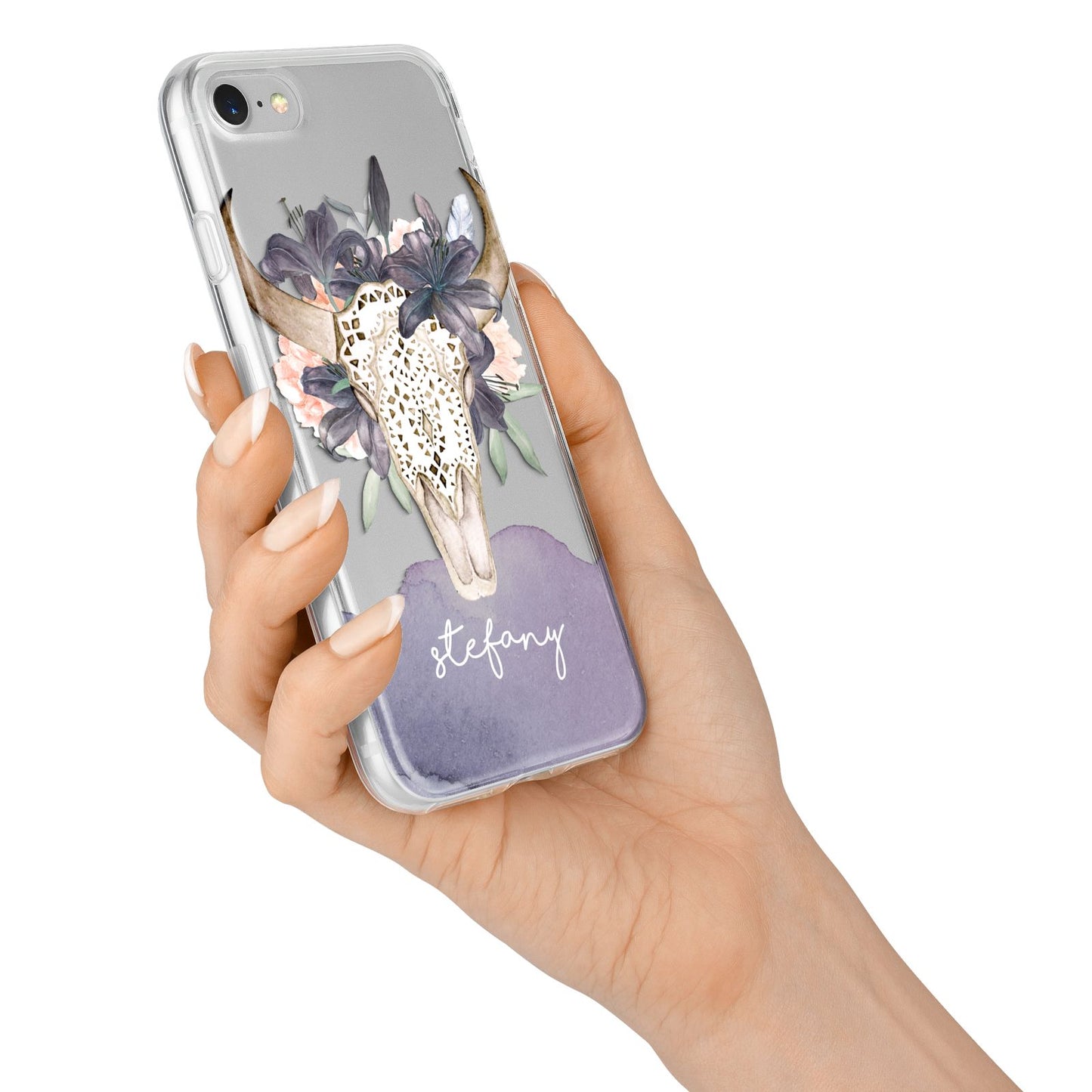 Personalised Bull s Head iPhone 7 Bumper Case on Silver iPhone Alternative Image